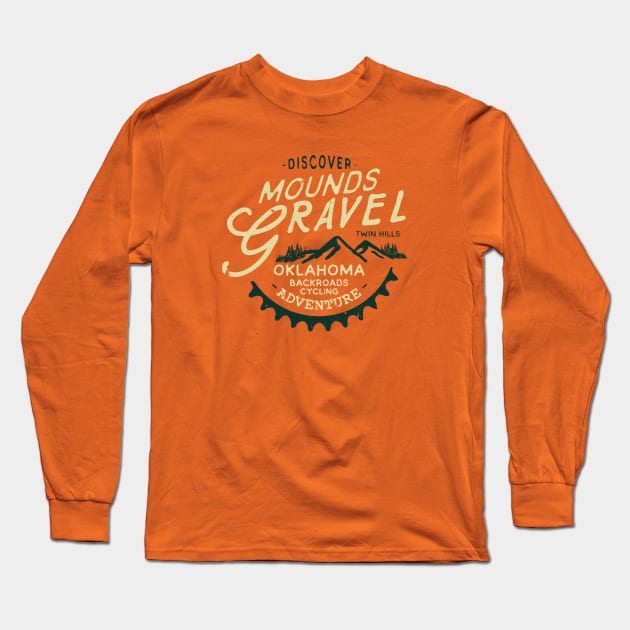 Mounds Gravel Cycling Adventure - Green Long Sleeve T-Shirt by jbfatcats